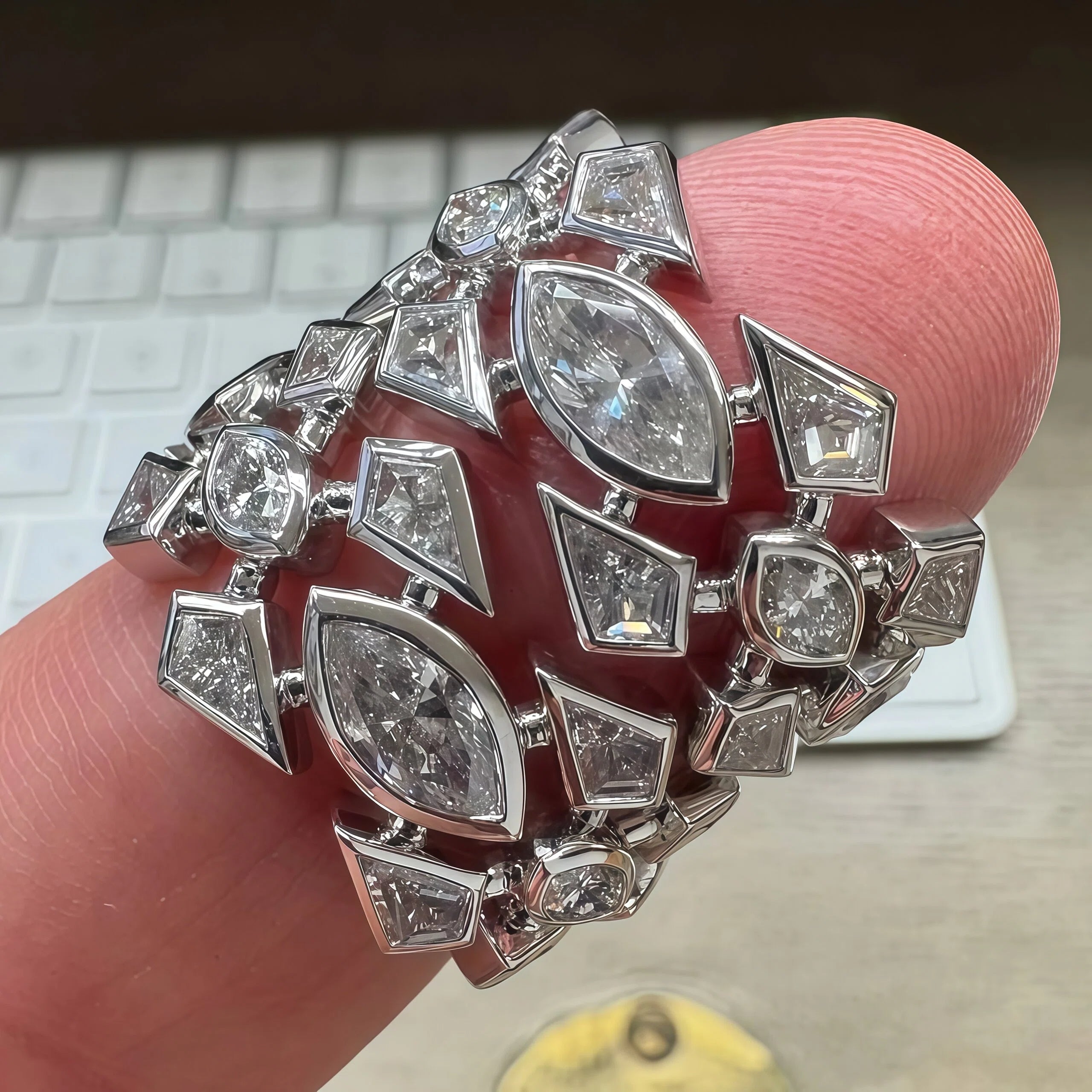 4.1ctw Various Cuts Exquisitely Designed Gemstone Ring-JOSHINY