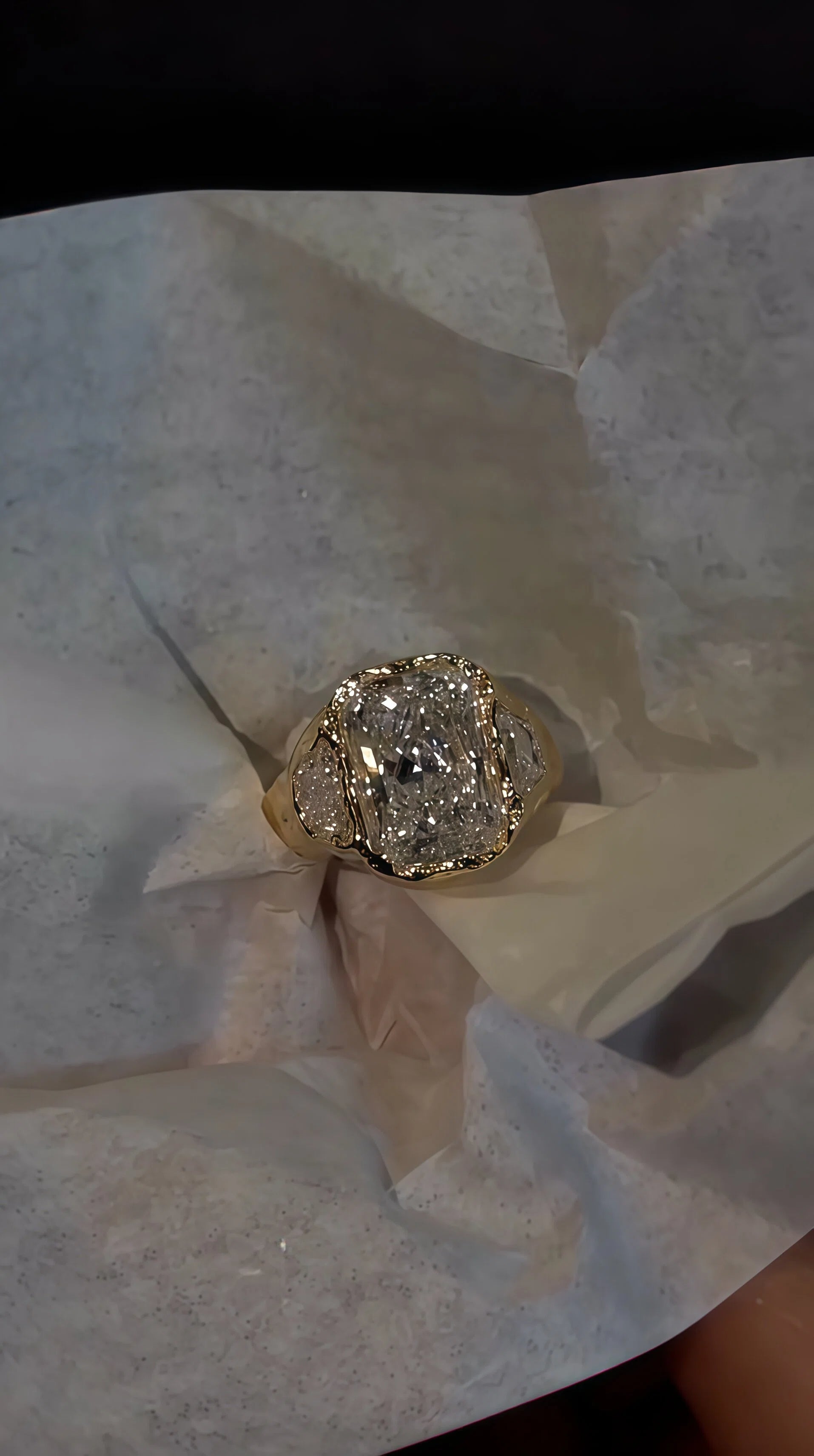 5.56ctw Timeless Radiant Cut Three-Stone Engagement Ring-JOSHINY