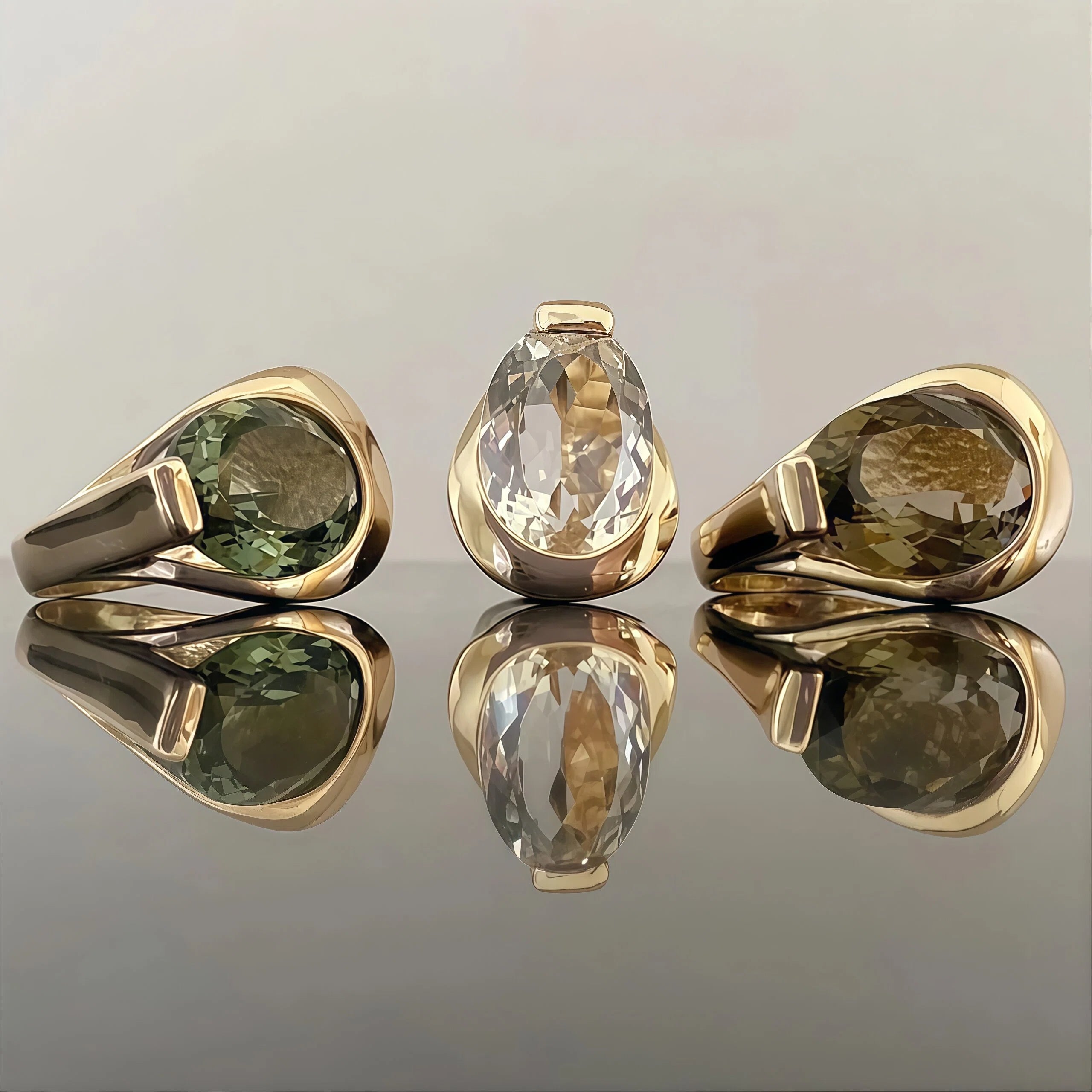 4.55Ct Pear Shaped Solitaire Art Ring-JOSHINY