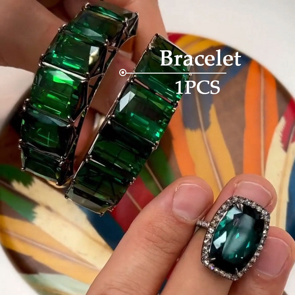 Beautiful green tourmaline ring bracelet-JOSHINY