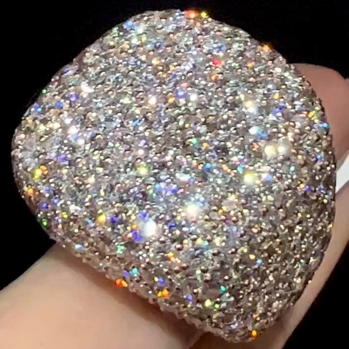 5ct Pavé Set Rose Gold Ring -JOSHINY