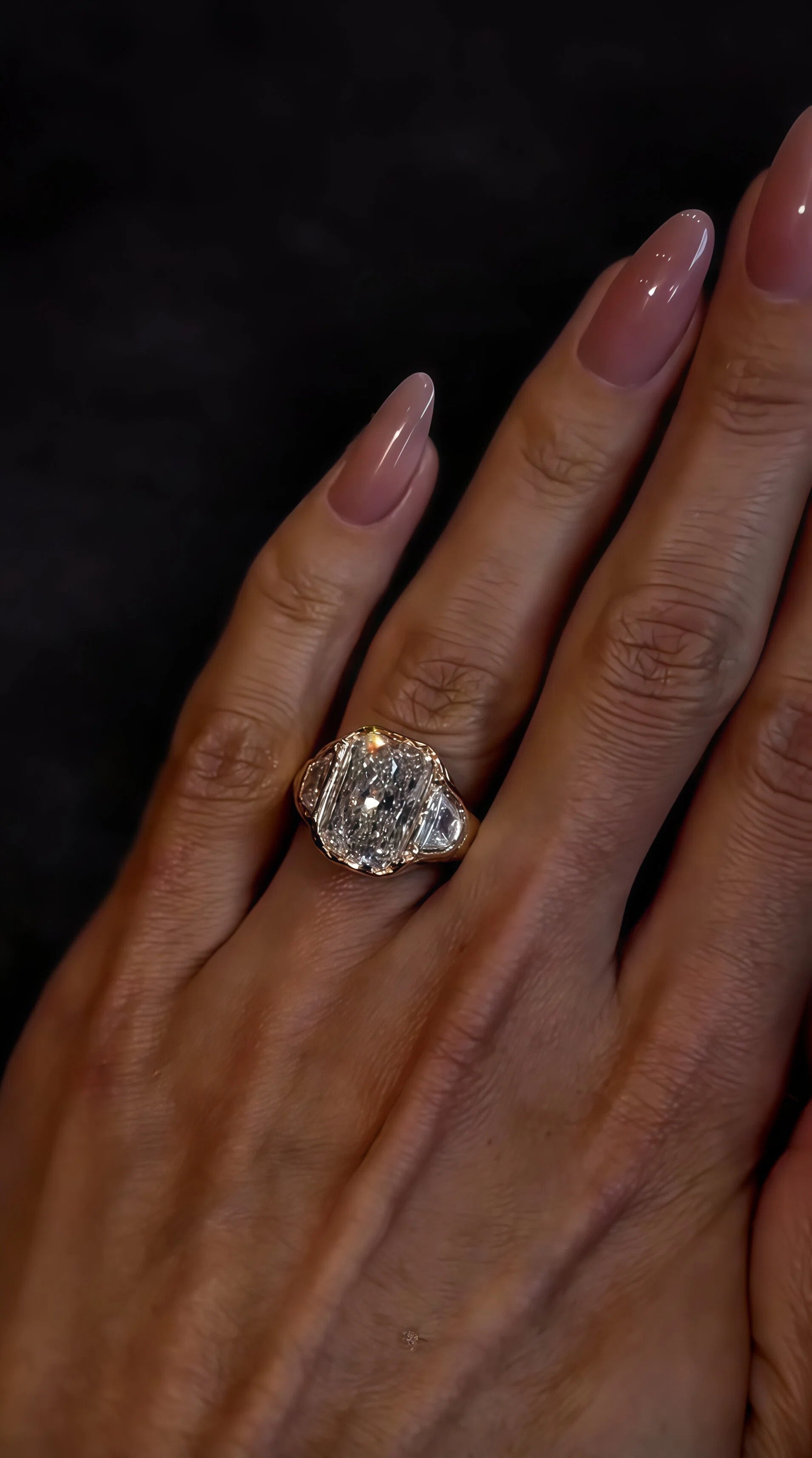 5.56ctw Timeless Radiant Cut Three-Stone Engagement Ring-JOSHINY