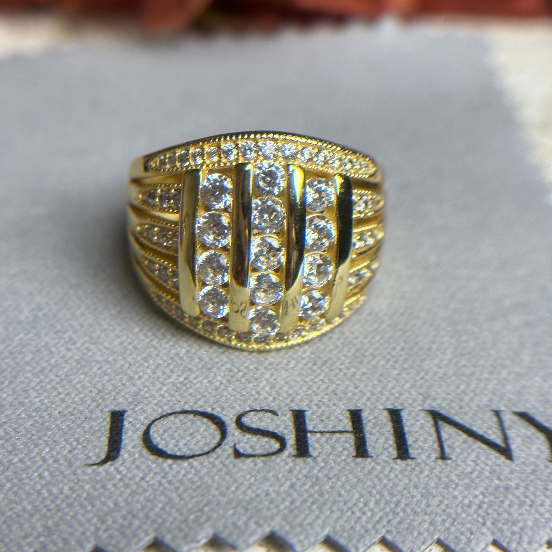 5.0ctw Arches Row Set Gemstone Ring -JOSHINY