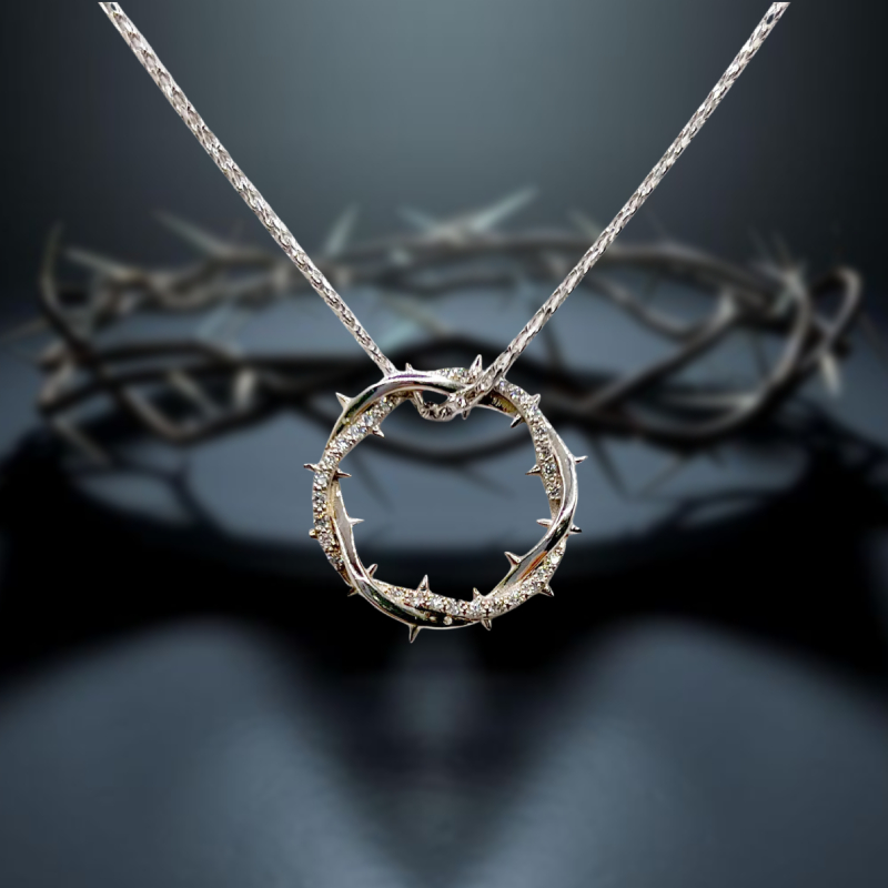 0.6ctw Crown Of Thorns Pendant with Diamonds -JOSHINY