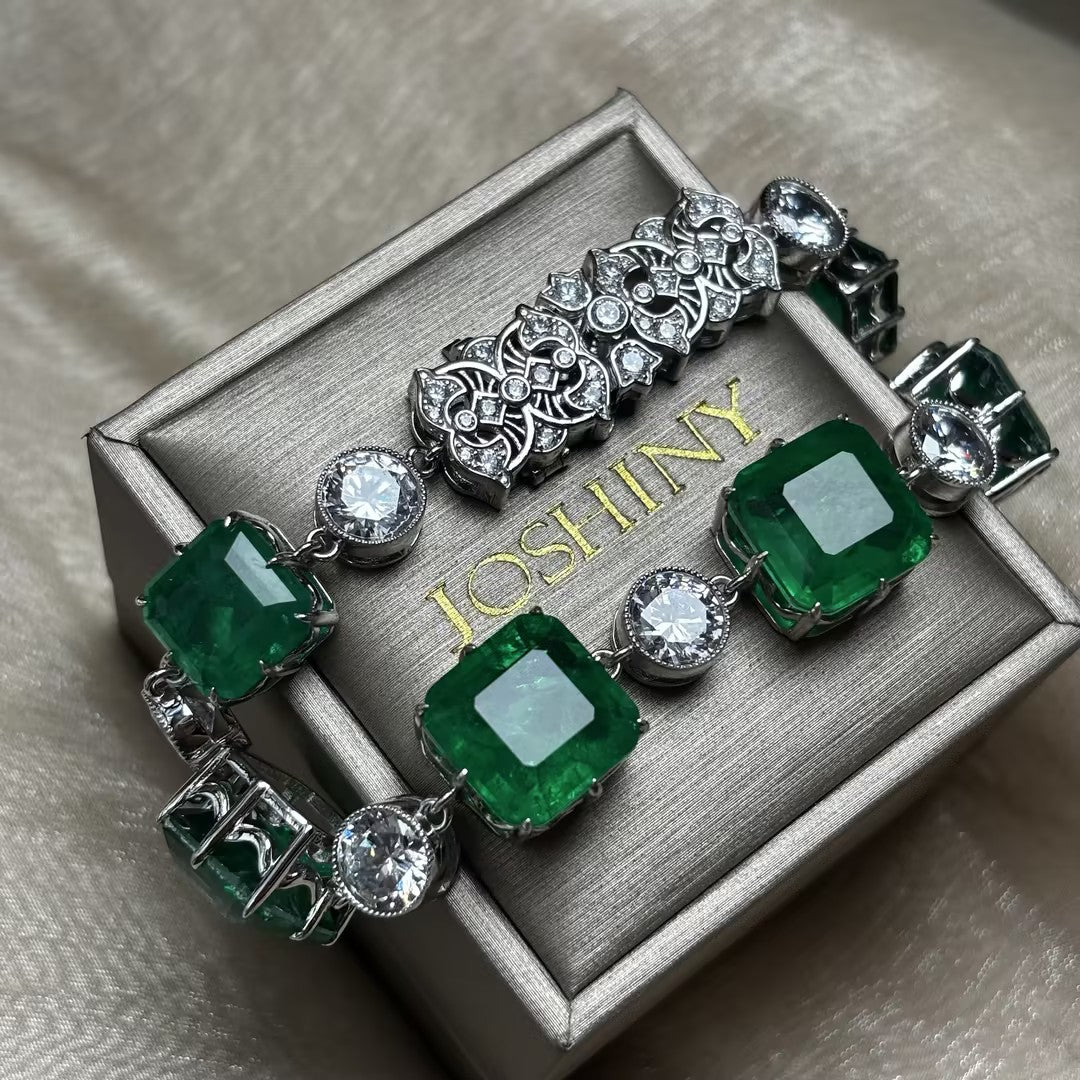 20Ctw Emerald Bracelet-JOSHINY