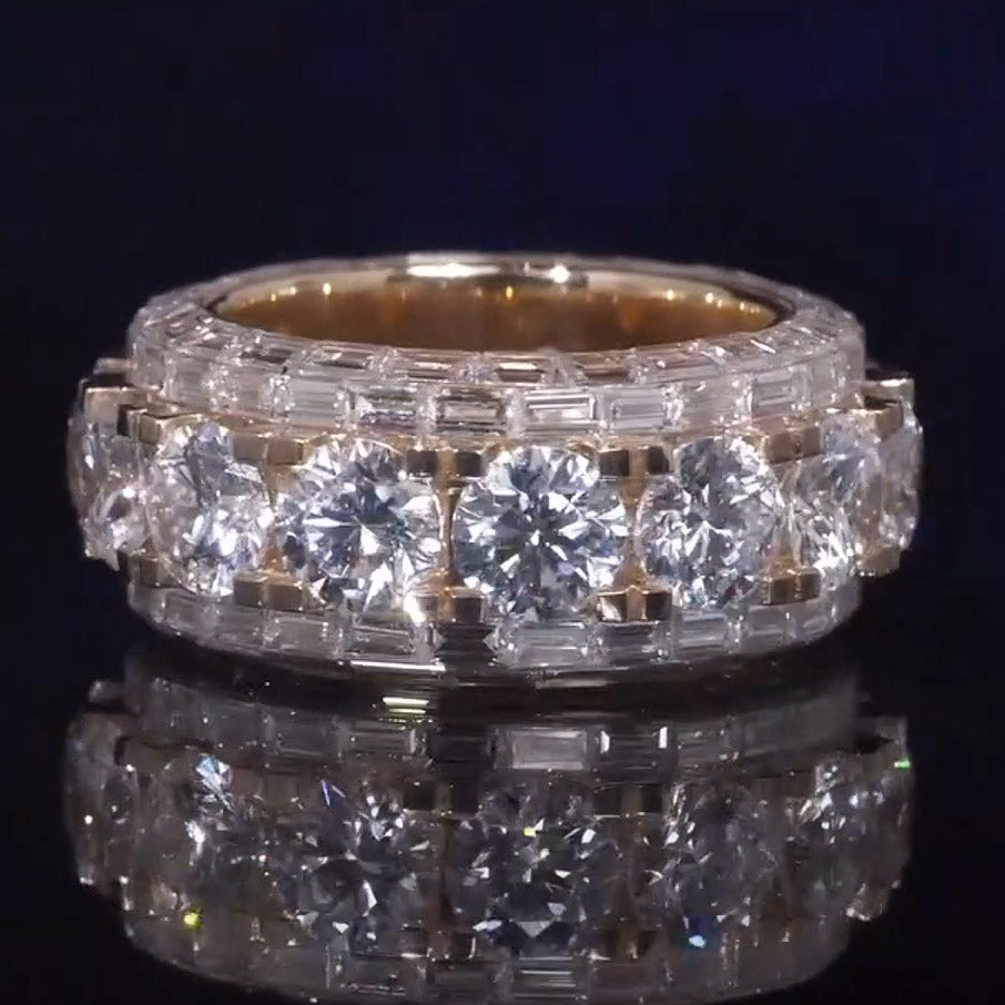 6ctw Round and Baguette Cut Luxury Eternity Band-JOSHINY