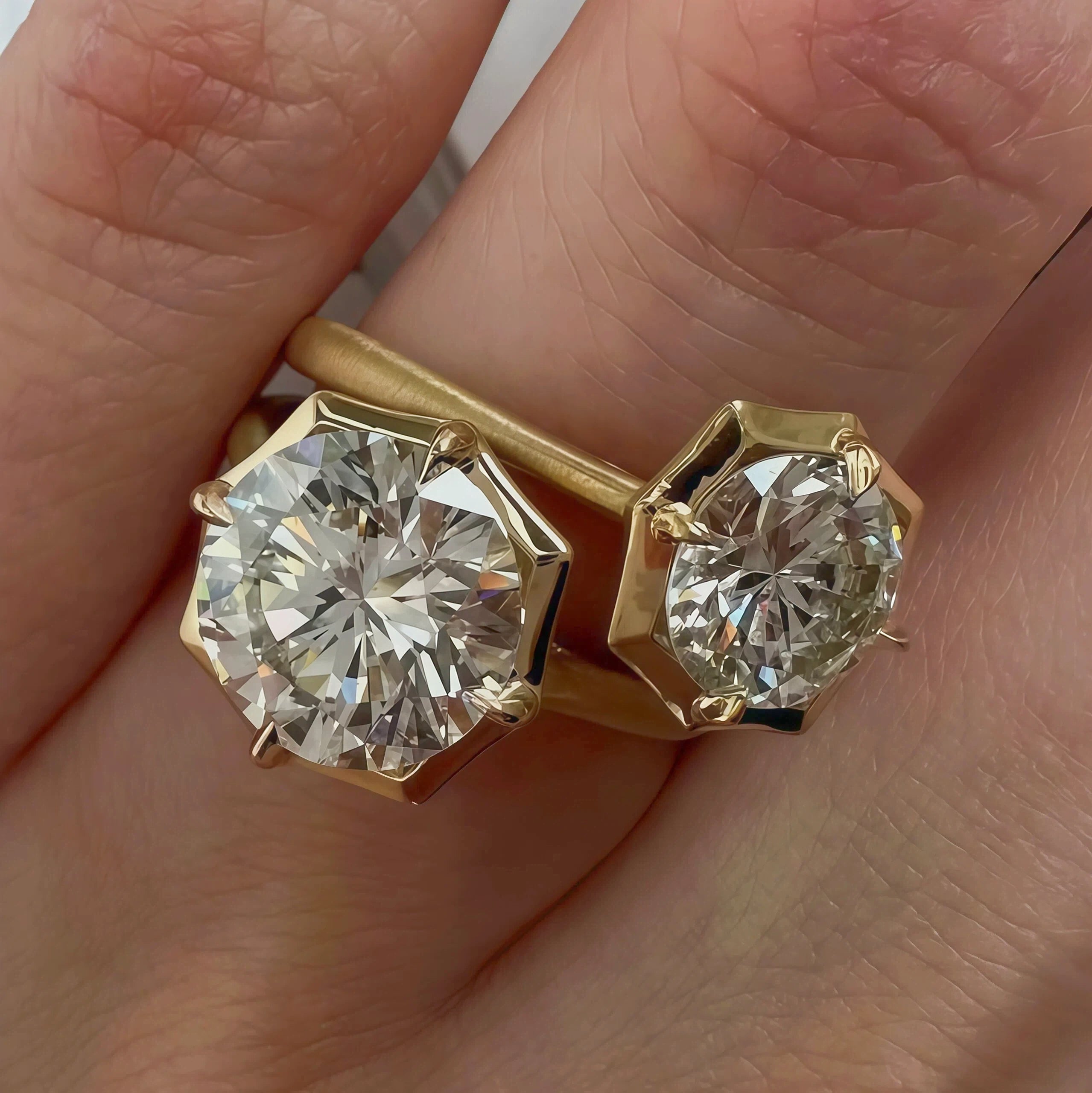 5Ctw vintage octagonal stacking rings-JOSHINY