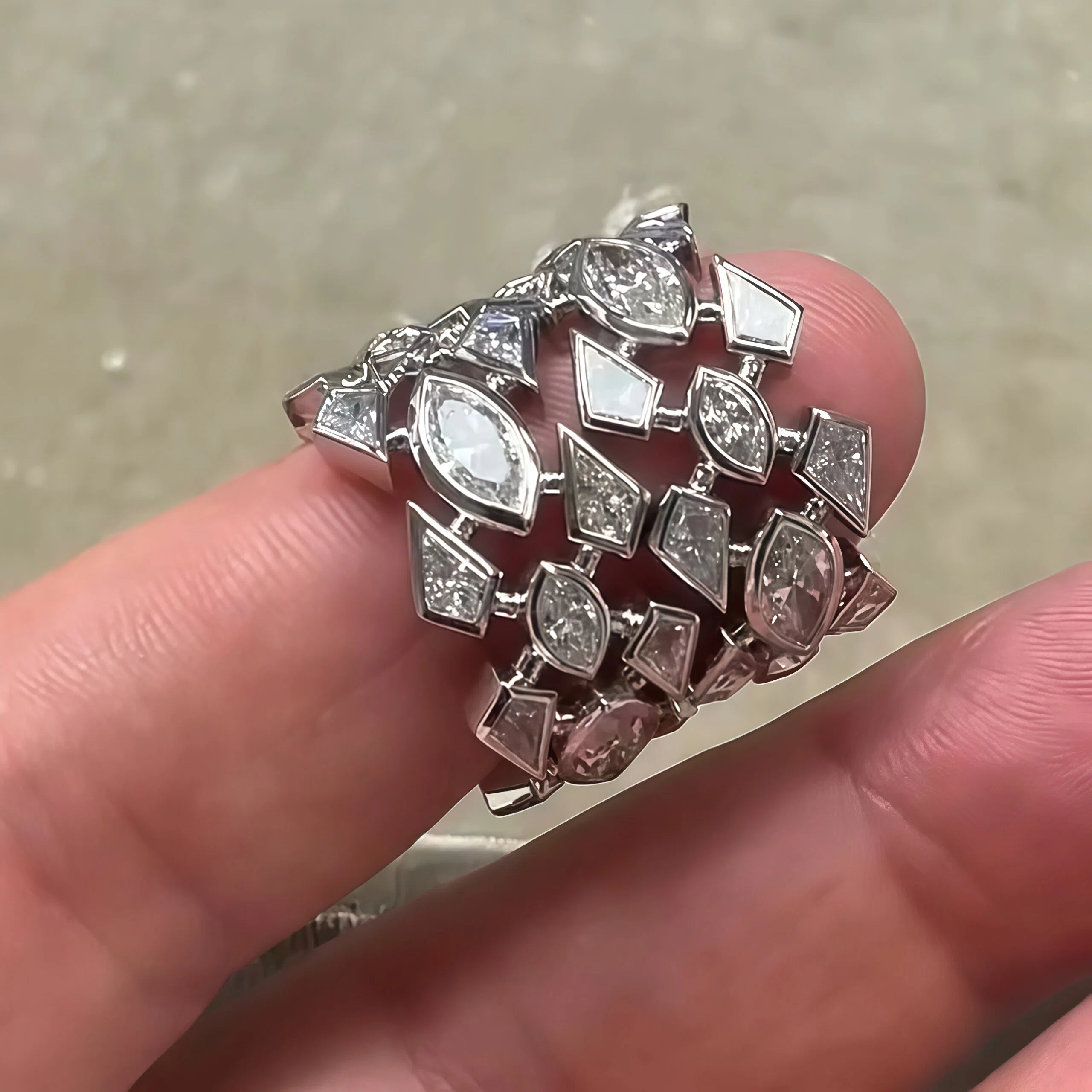 4.1ctw Various Cuts Exquisitely Designed Gemstone Ring-JOSHINY