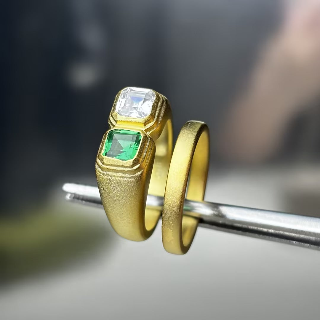 Double Pyramid Stacked Rings-JOSHINY