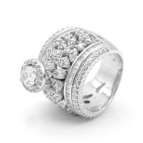 6ctw Royal Style Wide Shank Cocktail Gemstone Ring -JOSHINY