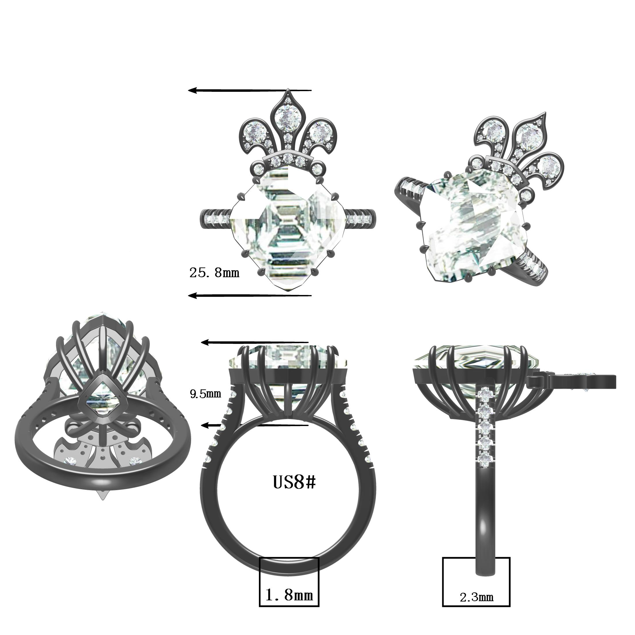 10.38ctw Extraordinary Crown Ring-JOSHINY