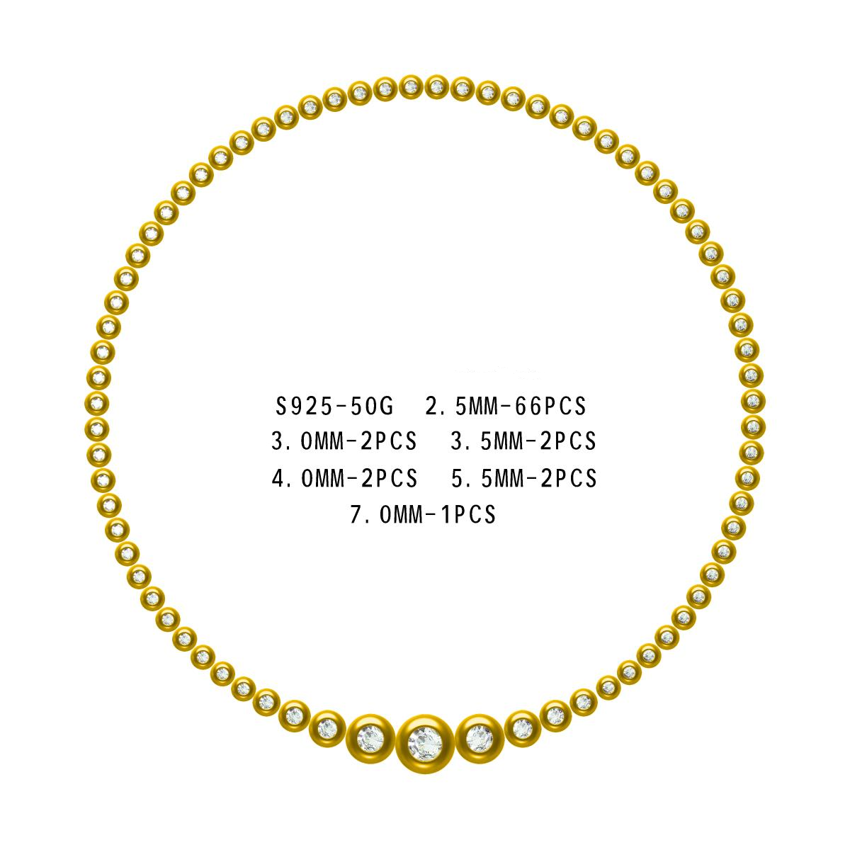 Stylish 15 ctw Round Cut White Gemstone Bean Necklace -JOSHINY