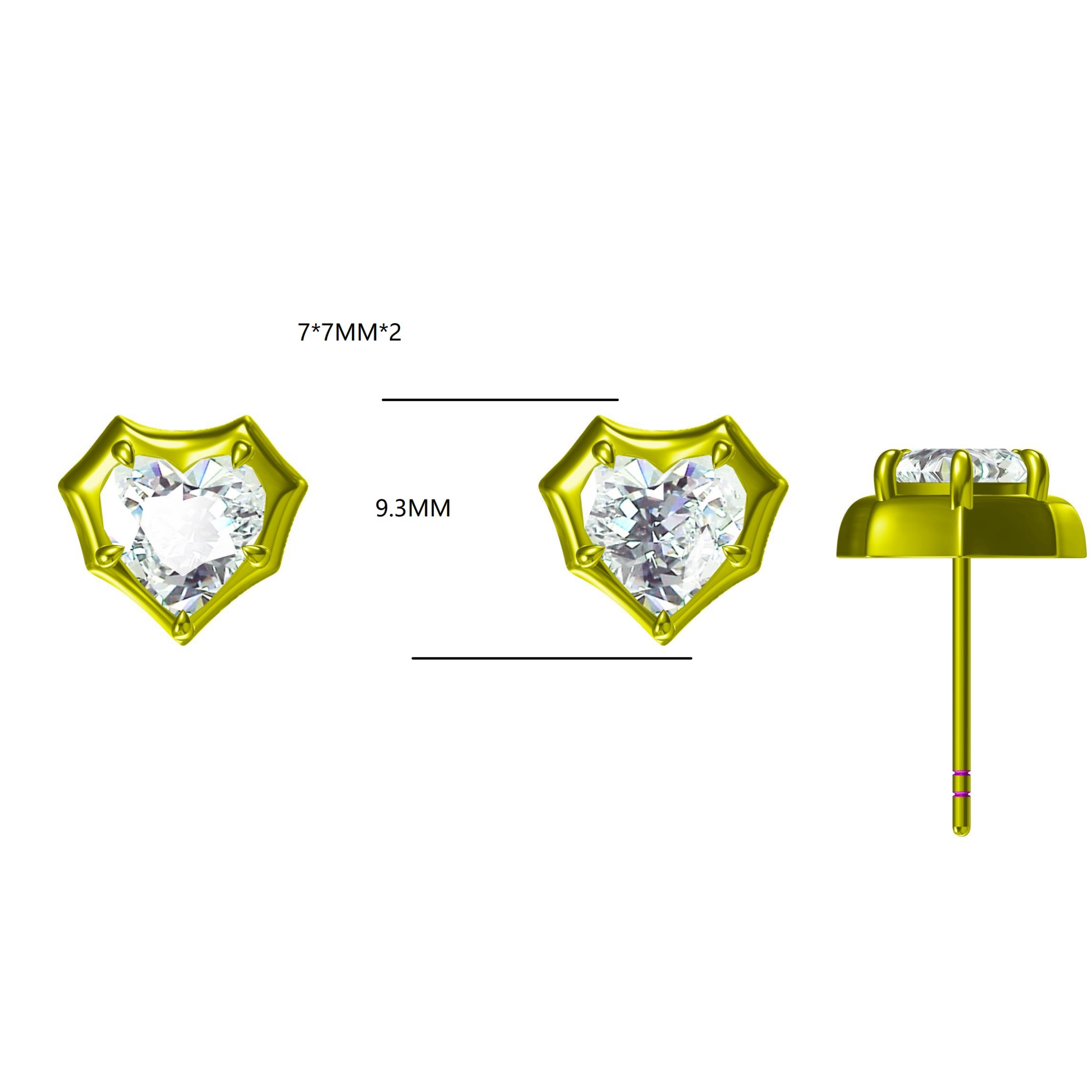 Heart-cut gemstone pendant necklace and earrings-JOSHINY