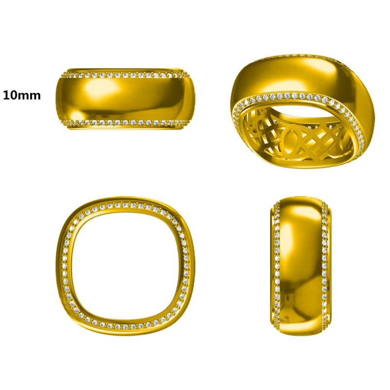 1.0 Ctw Gemstone Set Wide Eternity Band-JOSHINY