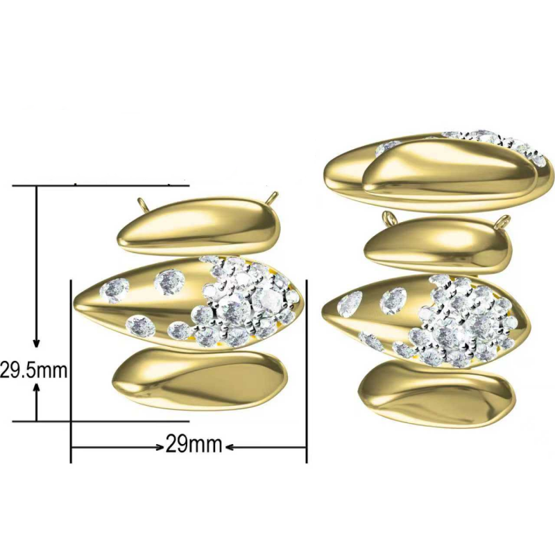 0.5ctw Round Gemstone Science Art Pendant Necklace-JOSHINY