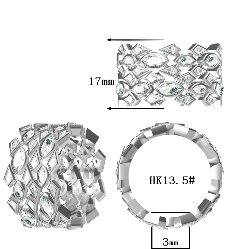 4.1ctw Various Cuts Exquisitely Designed Gemstone Ring-JOSHINY