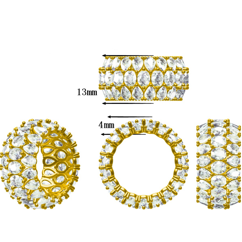 5.02ctw Teardrop & Oval Cut Eternity Band-JOSHINY