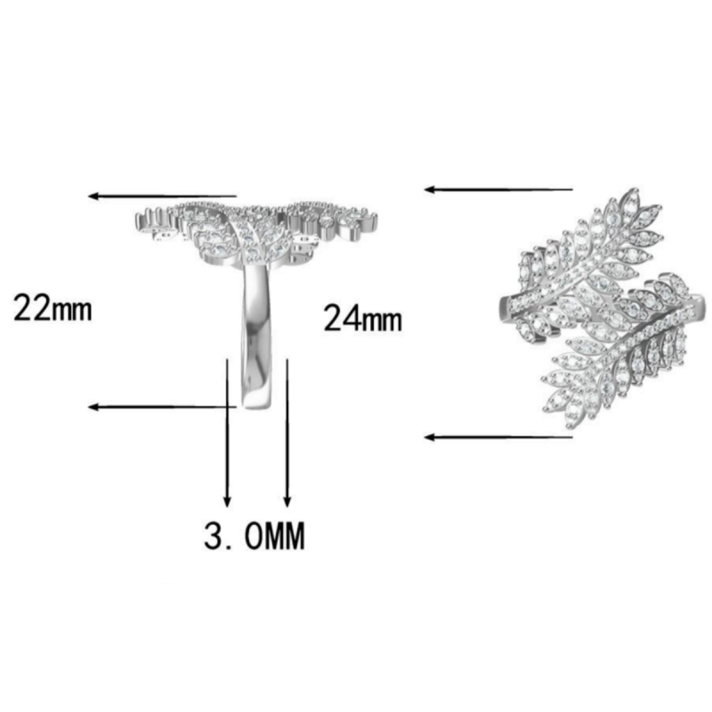 Elegant 2 ctw Round Cut White Gemstone Pavé Ring -JOSHINY