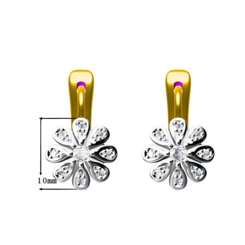2Ctw Vintage Umbrella Ring Earrings-JOSHINY
