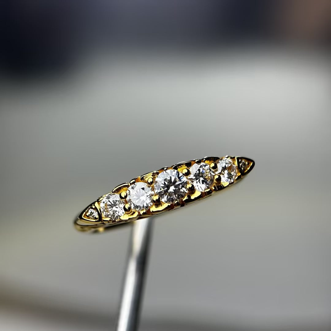 0.8Ctw Antique Five-Stone Ring-JOSHINY