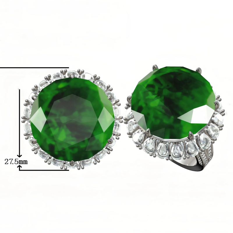 10Ctw Luxury Emerald Ring-JOSHINY
