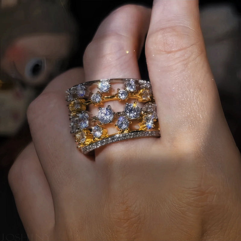 3Ctw Russian Doll Gemstone Stacking Ring-JOSHINY