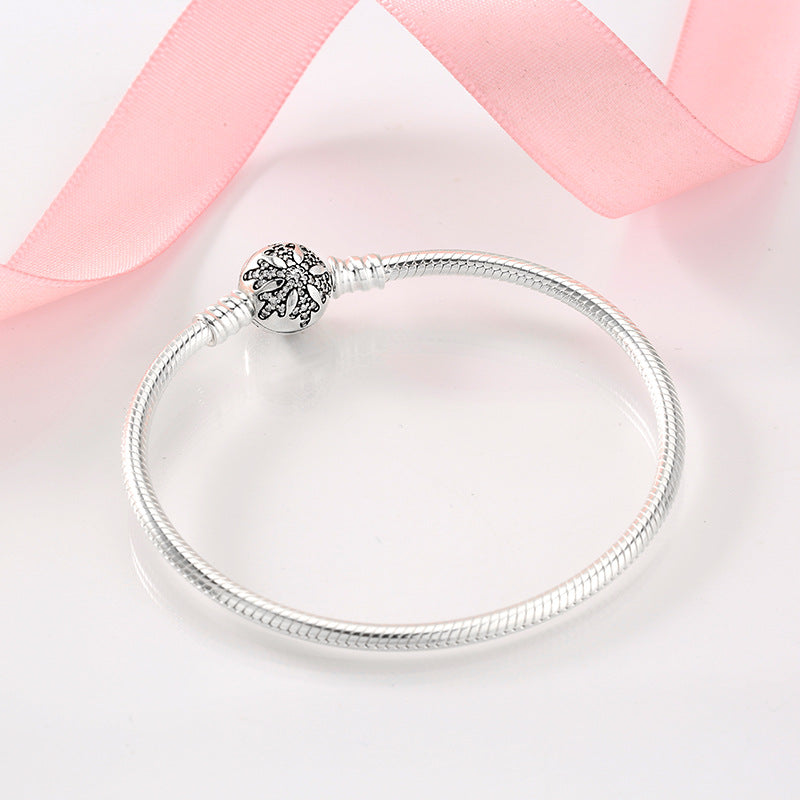 Christmas Ladies S925 Sterling Silver 3mm Bracelet and Christmas Beaded Jewellery Complete Set-JOSHINY