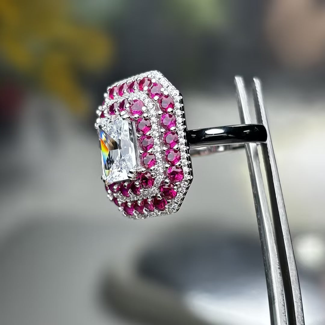 8.0ctw Fine Red Spinel Ring -JOSHINY