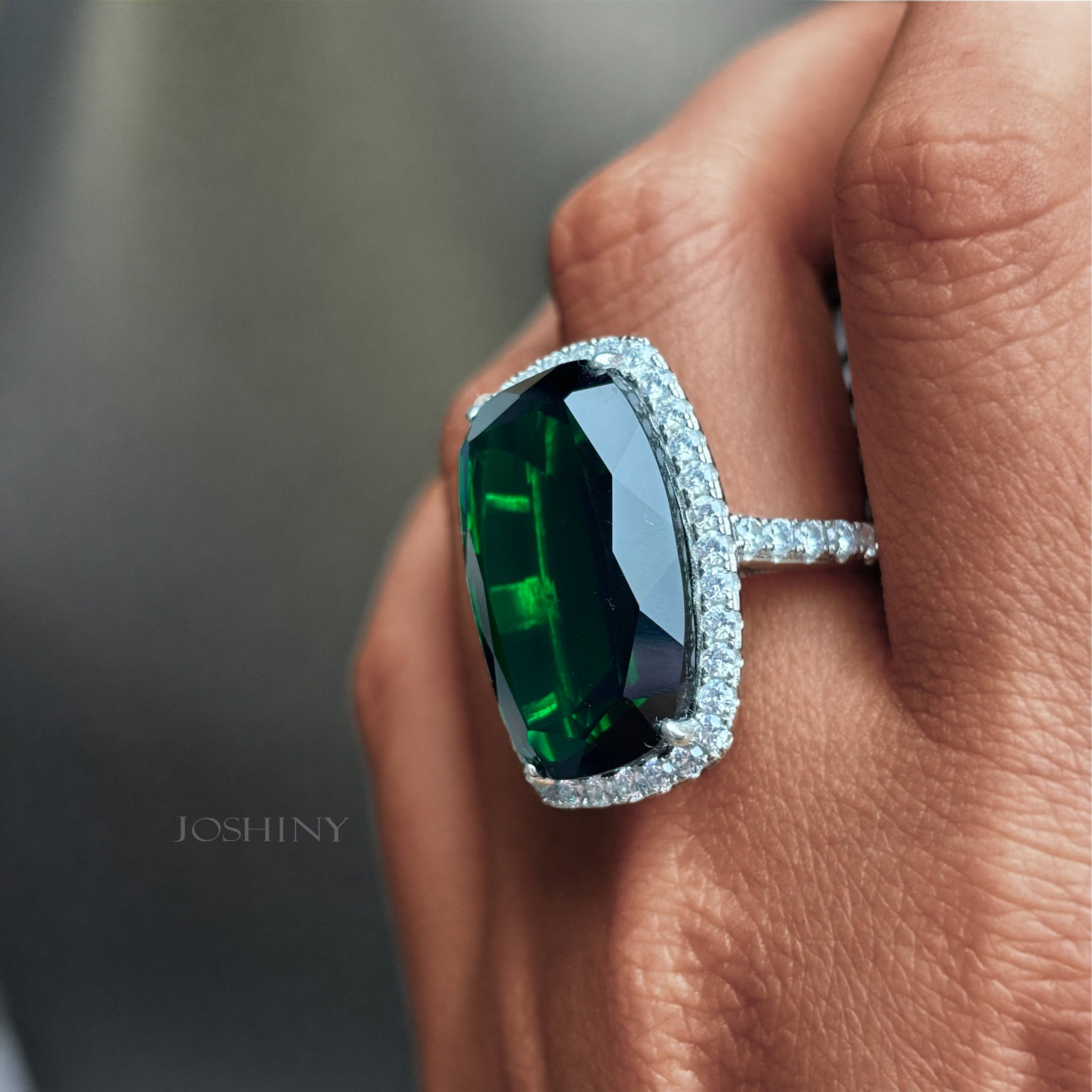 Beautiful green tourmaline ring bracelet-JOSHINY
