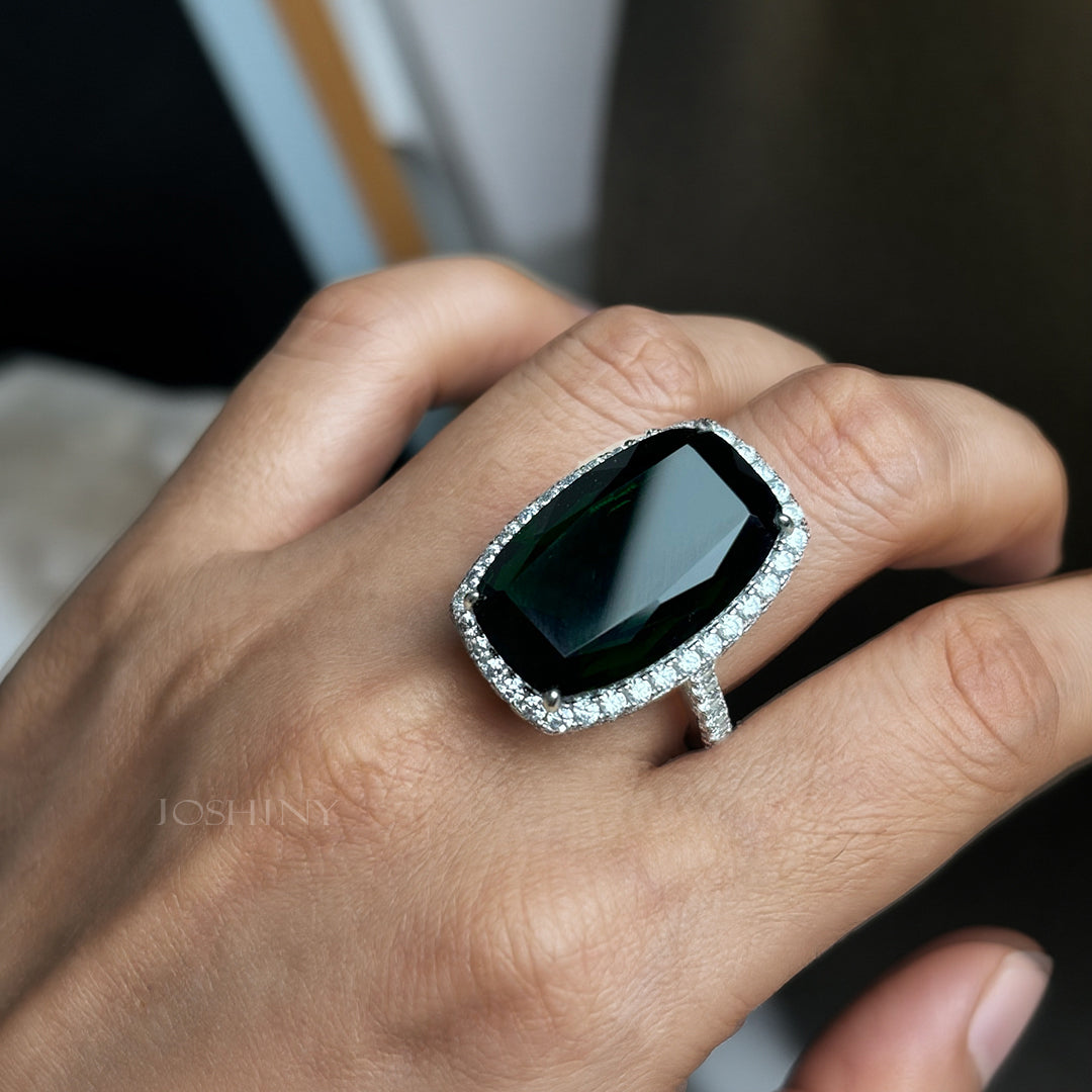 Beautiful green tourmaline ring bracelet-JOSHINY