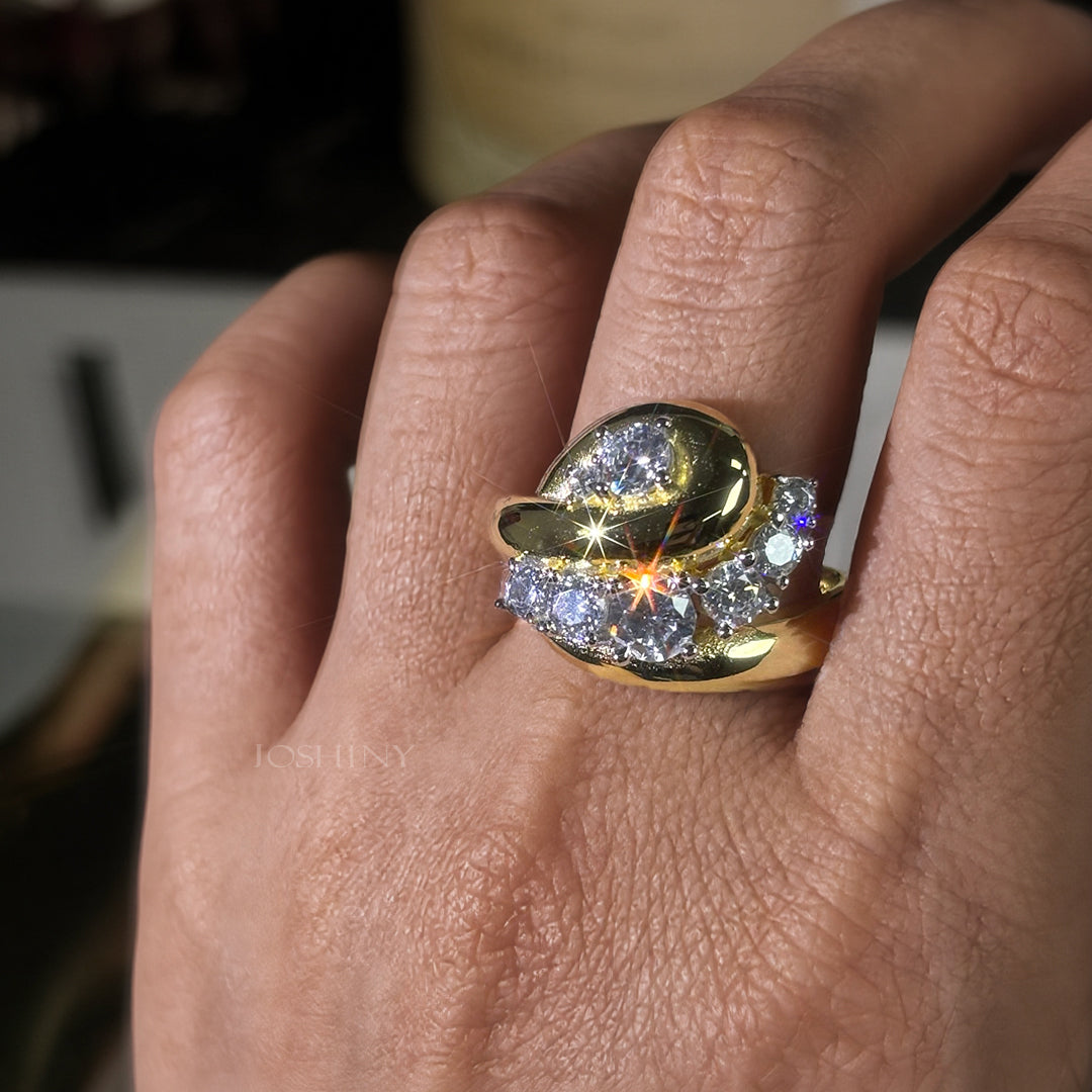 1.5ctw Round Brilliant Cut Fashion Medieval Ring-JOSHINY