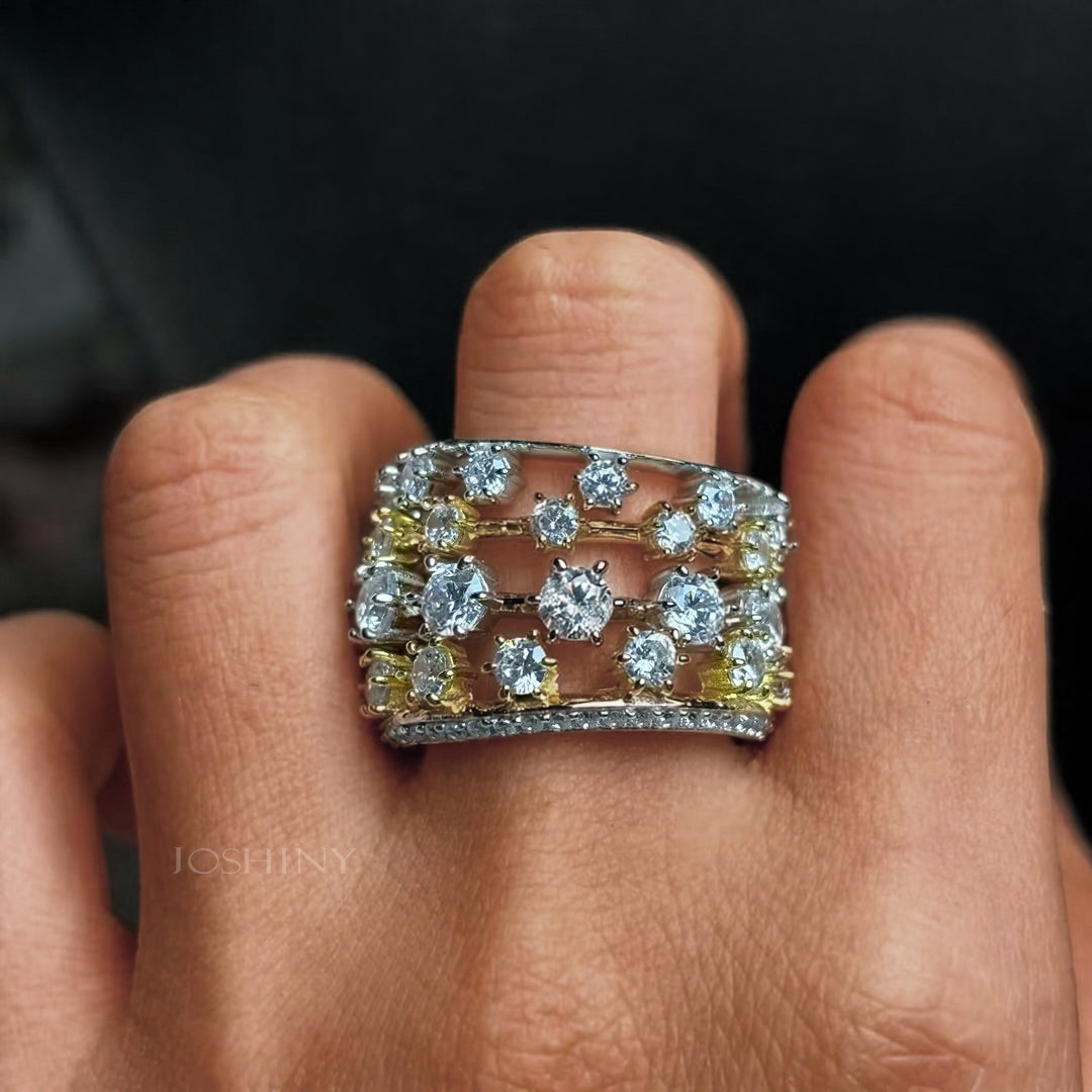 3Ctw Russian Doll Gemstone Stacking Ring-JOSHINY