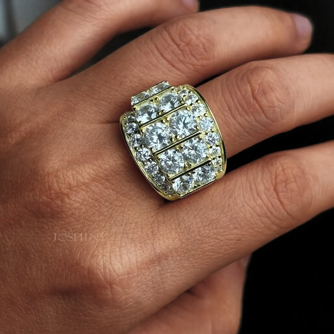 5.0ctw Round Cut Multi-Level Gemstone Ring-JOSHINY