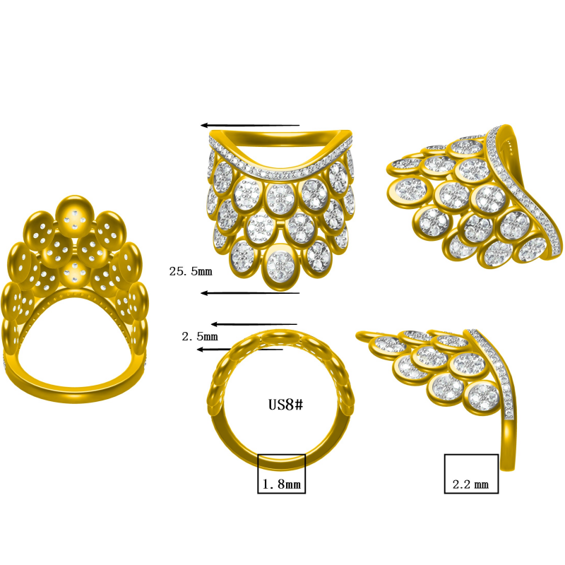 Delicate petal ring-JOSHINY