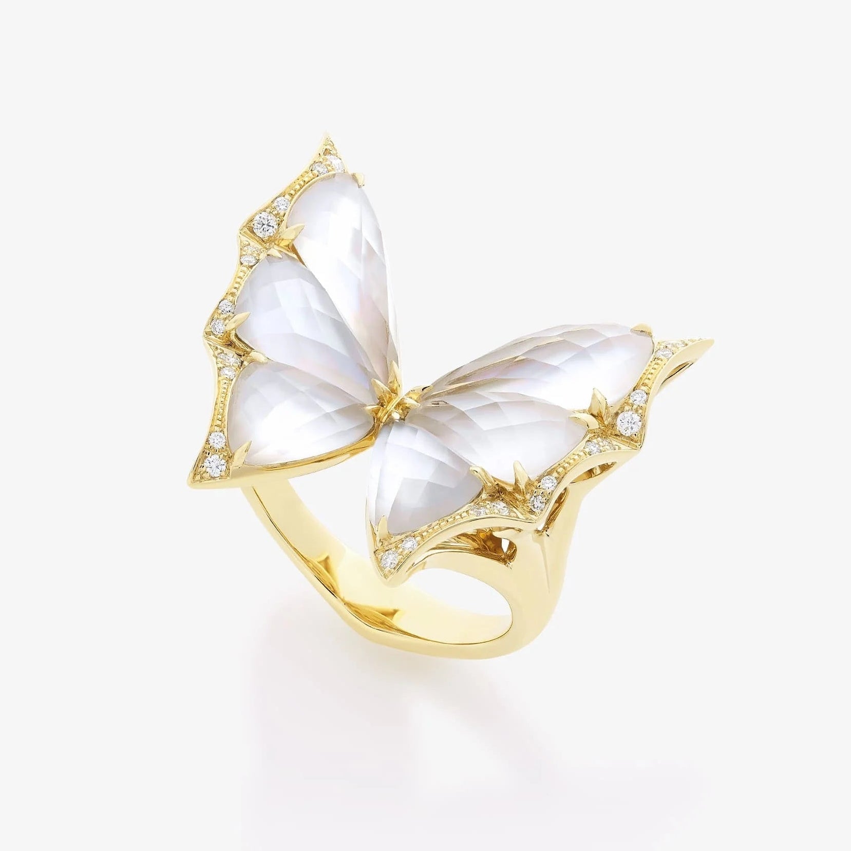 White Crystal Nightcrawler Ring, Necklace, and Earring Set-JOSHINY