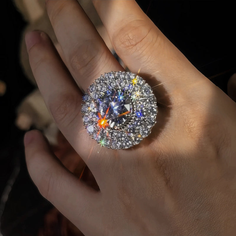 5.0ctw Old Mine Cut Sacred Vintage Style Gemstone Ring -JOSHINY