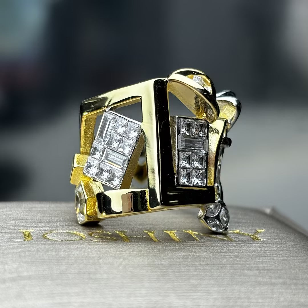 Rings with unique gemstone cuts-JOSHINY