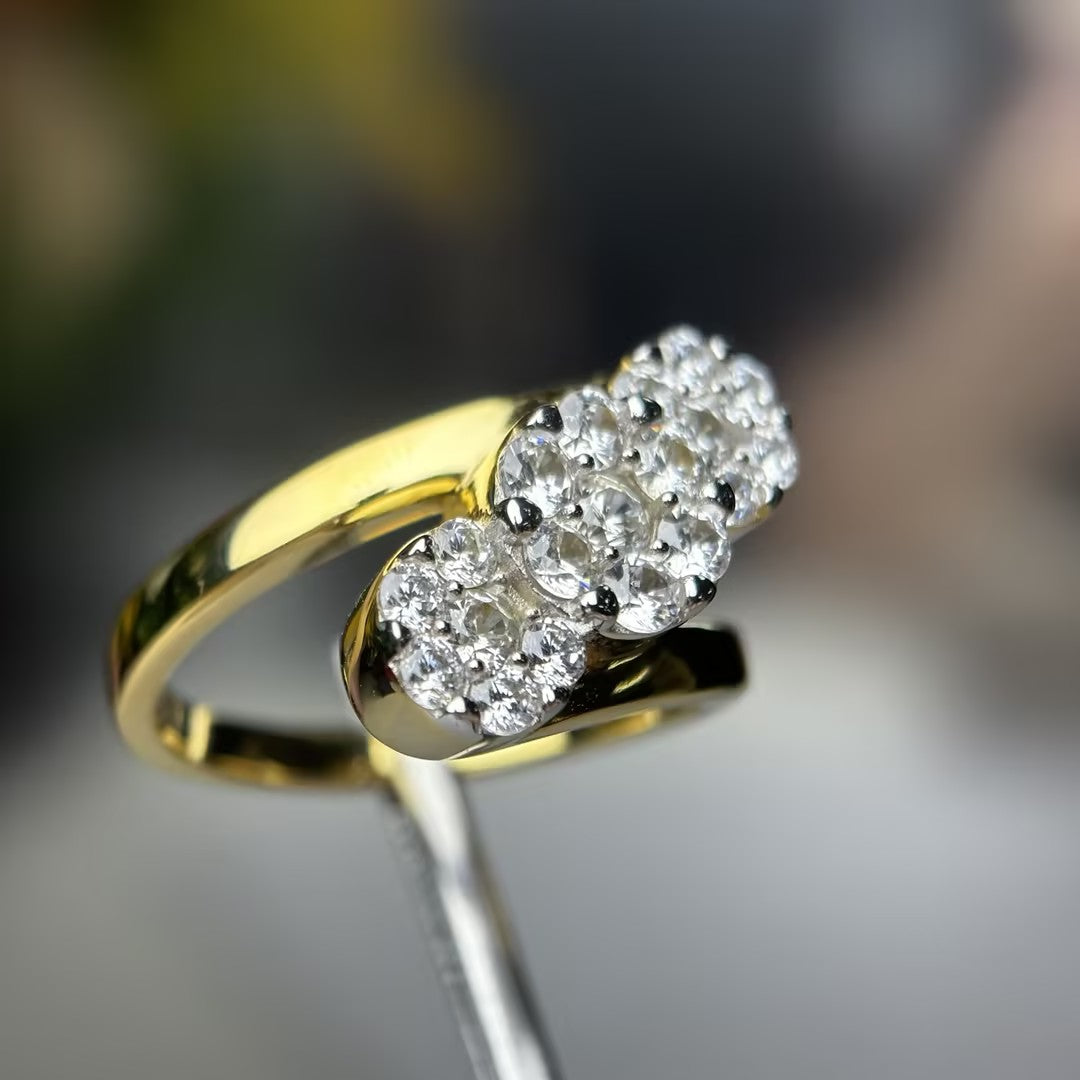 1 CTW Round Cut White Cubic Zirconia 925 Sterling Silver Ring -JOSHINY