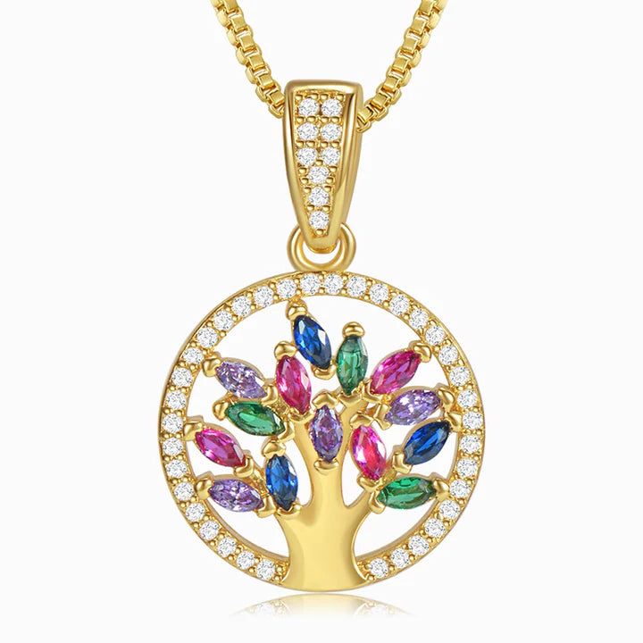 Exquisite Multi Tree of Life Necklace -JOSHINY