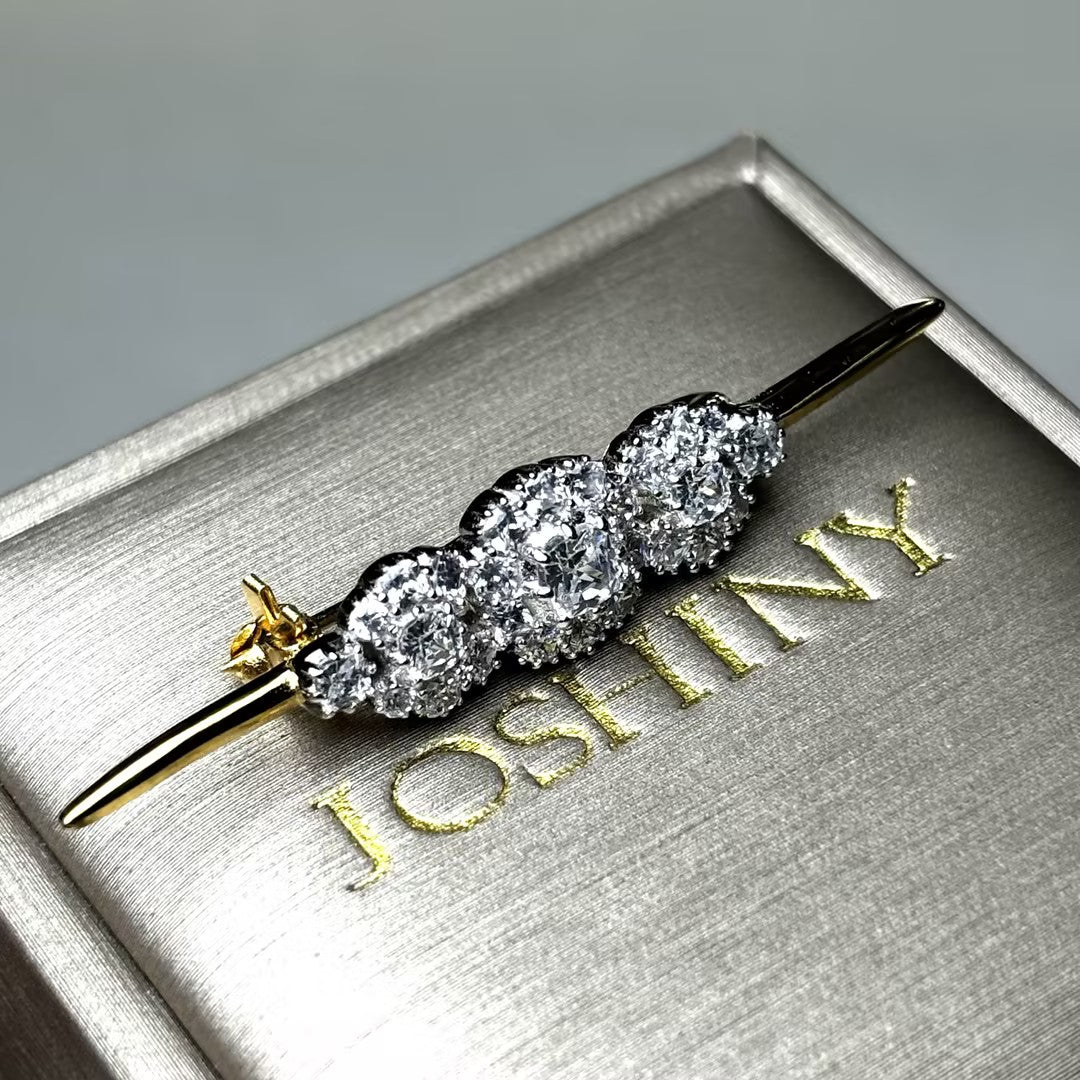 2.9ctw antique gemstone brooch-JOSHINY