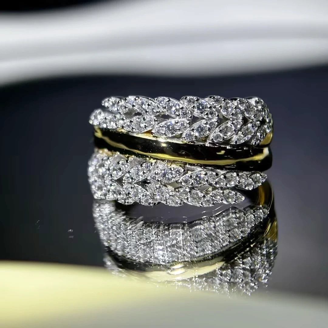 2.02 CTW Round Cut White Cubic Zirconia 925 Sterling Silver Fashion Ring -JOSHINY