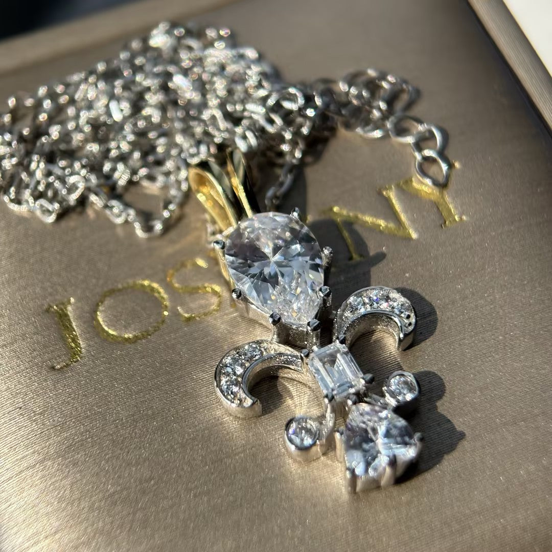 4Ctw Gemstone Lily Pendant-JOSHINY