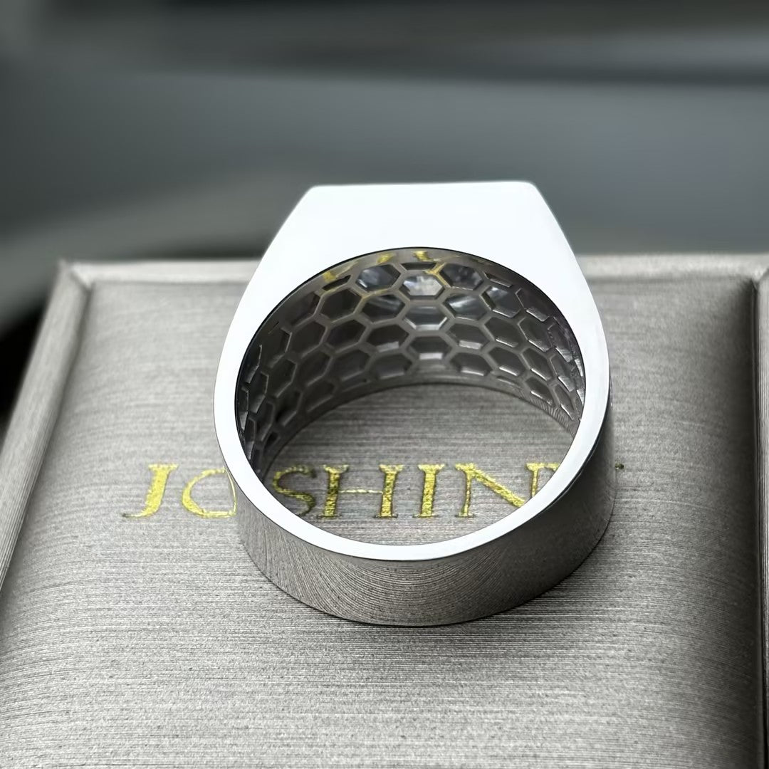 2.5Ct oval single stone men's ring-JOSHINY