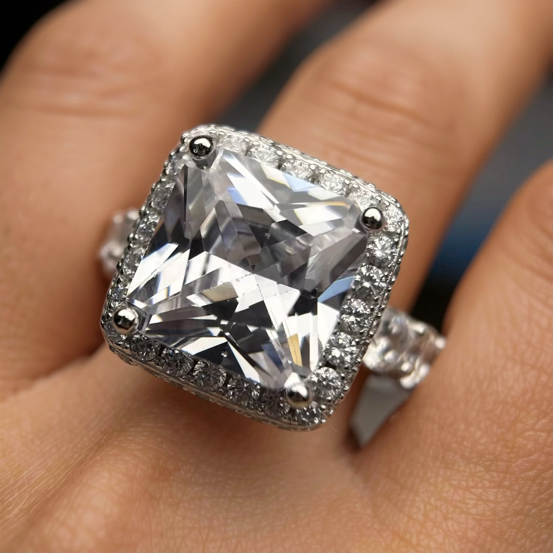Latest 6ct Princess Cut Stones Engagement Ring -JOSHINY