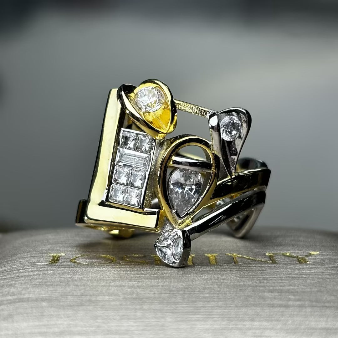 Rings with unique gemstone cuts-JOSHINY
