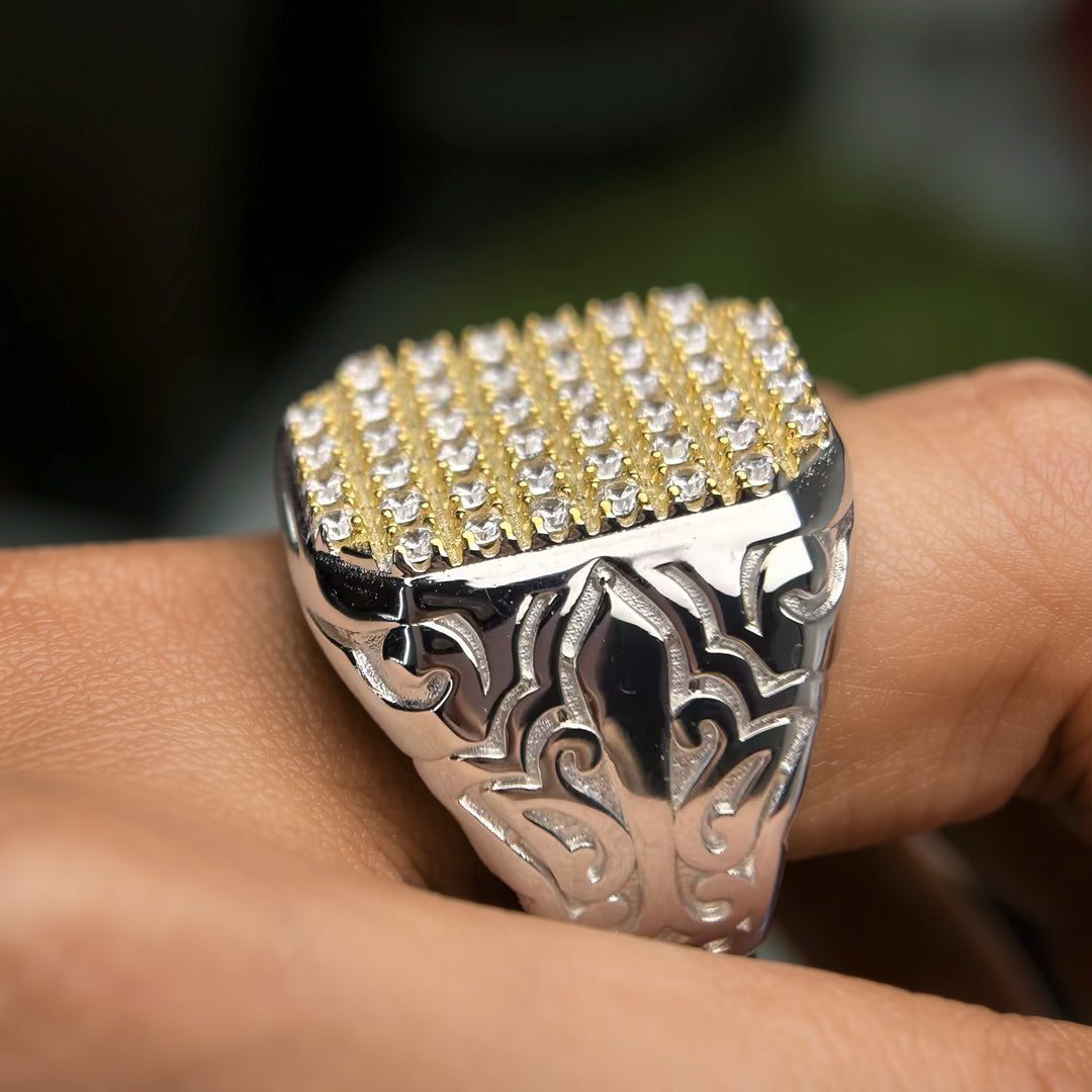 1.7ctw Octagonal Halo Engraved Artistic Luxury Ring-JOSHINY
