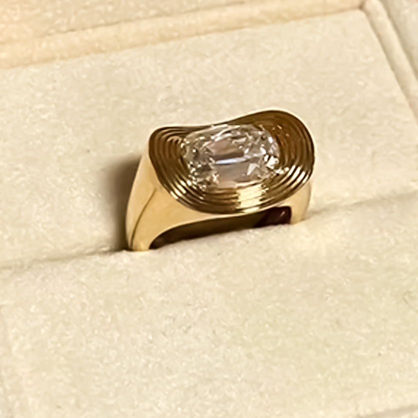 Exquisite 3 ctw Cushion Cut White Gemstone Engagement Ring -JOSHINY