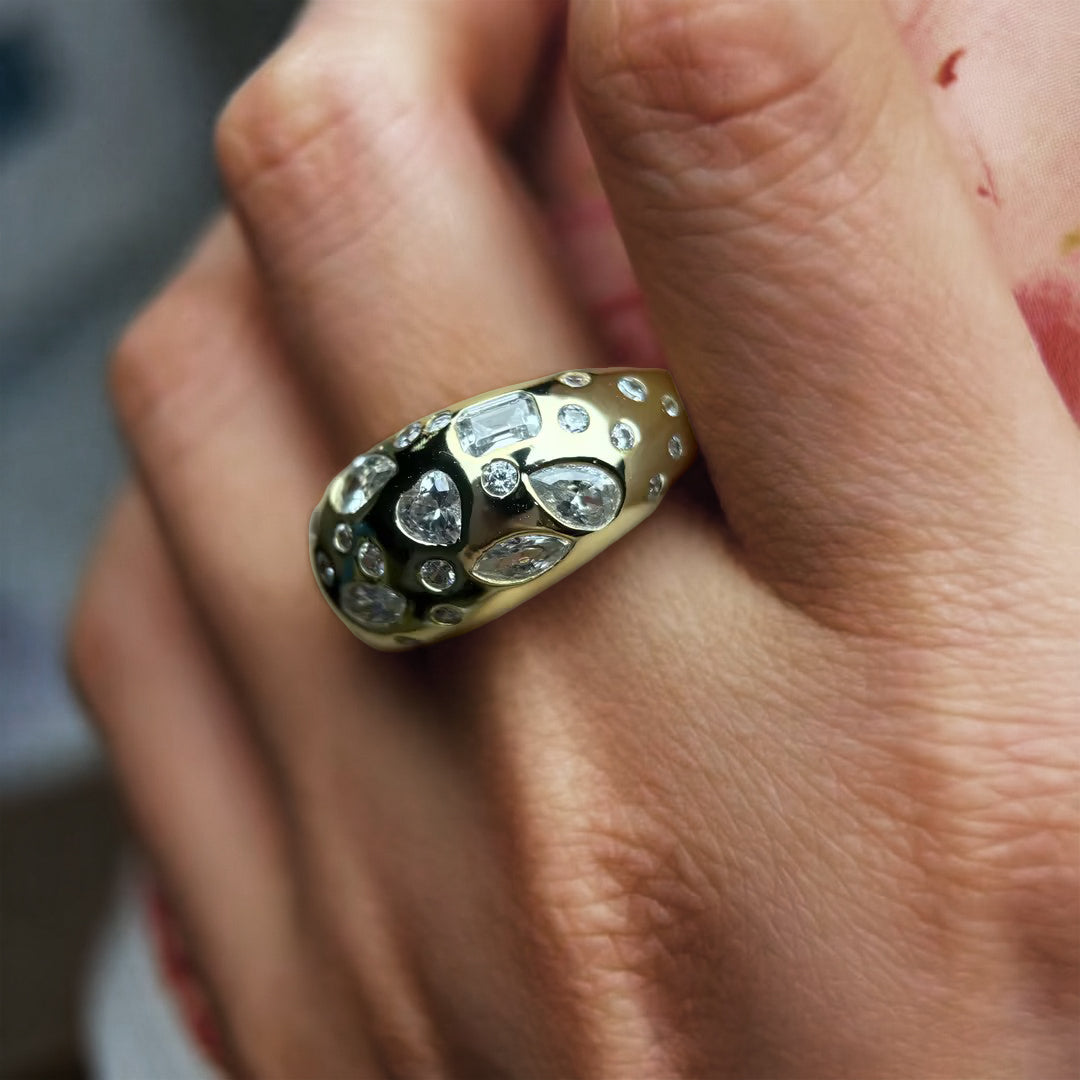 1.5Ctw Multi-cut Gemstone Ring-JOSHINY