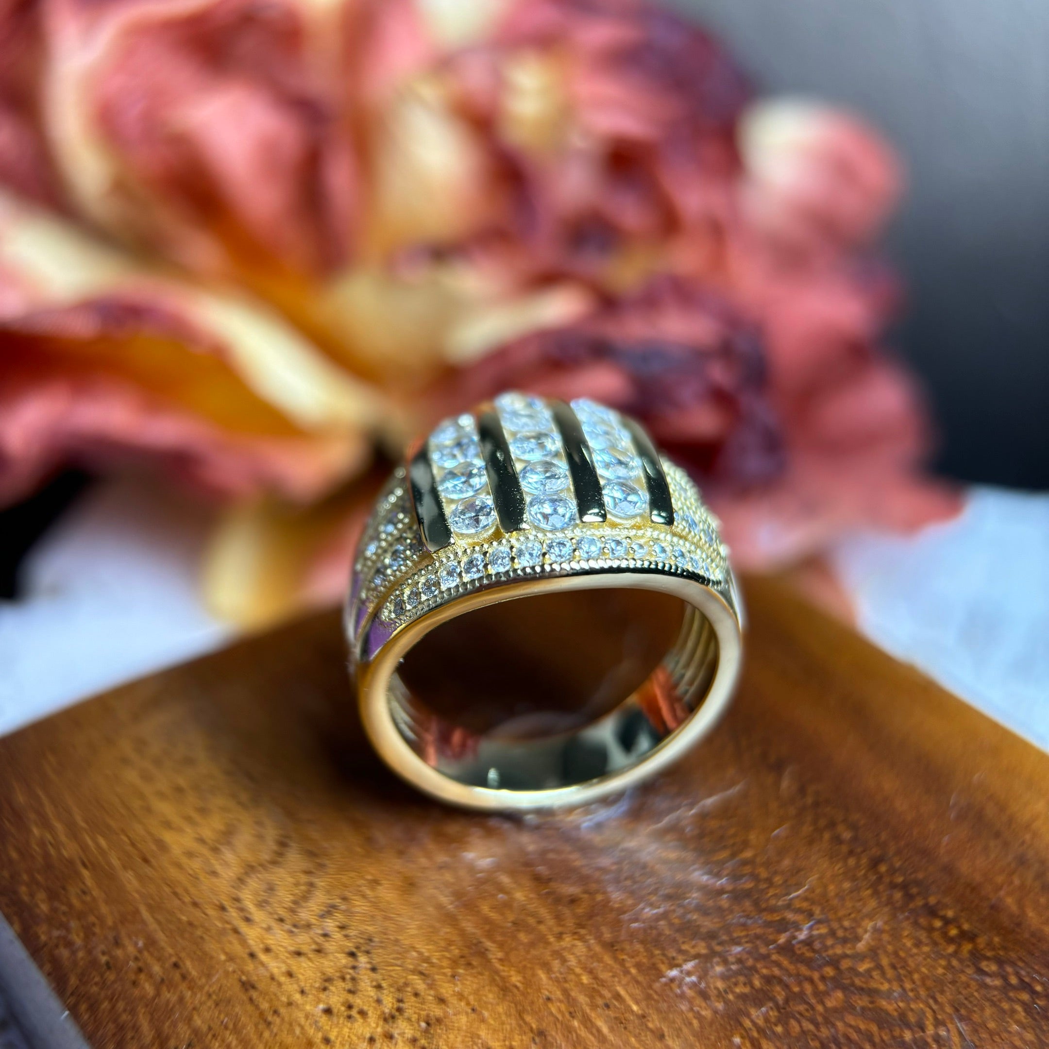 5.0ctw Arches Row Set Gemstone Ring -JOSHINY