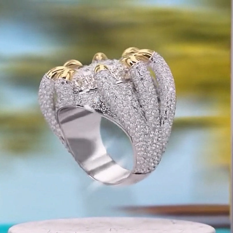 8ctw Round Gemstone Magnificent Hip Hop Ring -JOSHINY